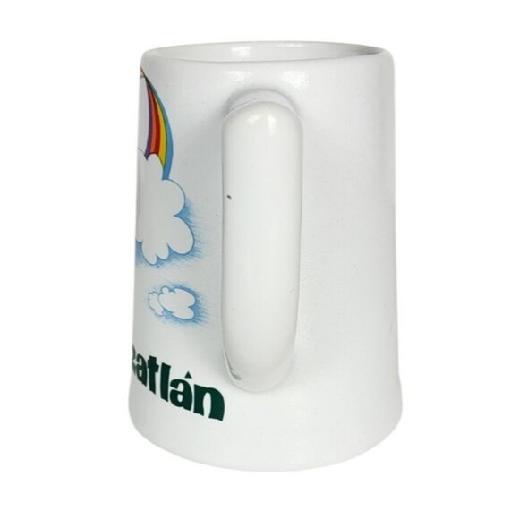 Vintage 80s Ceramic Mazatlán Rainbow Island Beach Palm Trees Coffee Tea Mug Cup - Picture 5 of 7